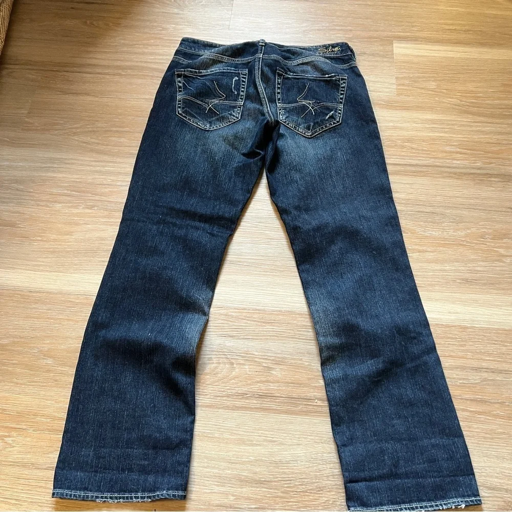 Silver Jeans Sam Distressed Straight Jeans W29 L30 Dark Wash men’s denim